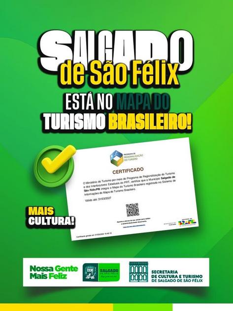 Salgado de São Félix Conquista Inclusão no Mapa do Turismo Brasileiro, Abrindo Novas Perspectivas de Desenvolvimento